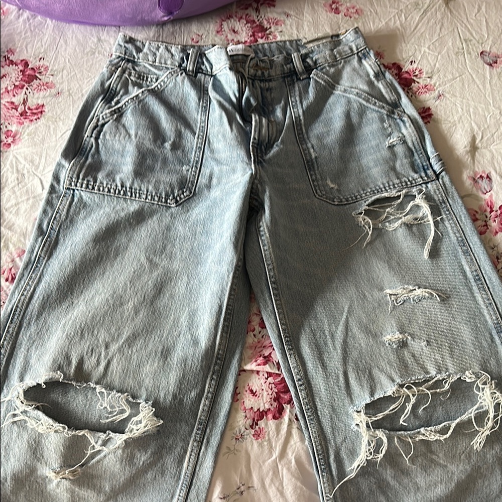 Distressed Light Blue Women's Jeans